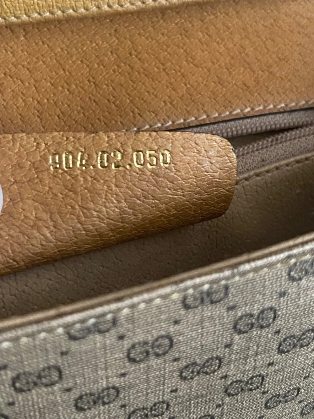 Vintage 1980s Gucci GG Monogram Canvas Crossbody Bag Tan Leather Trim Authentic - Picture 15 of 16